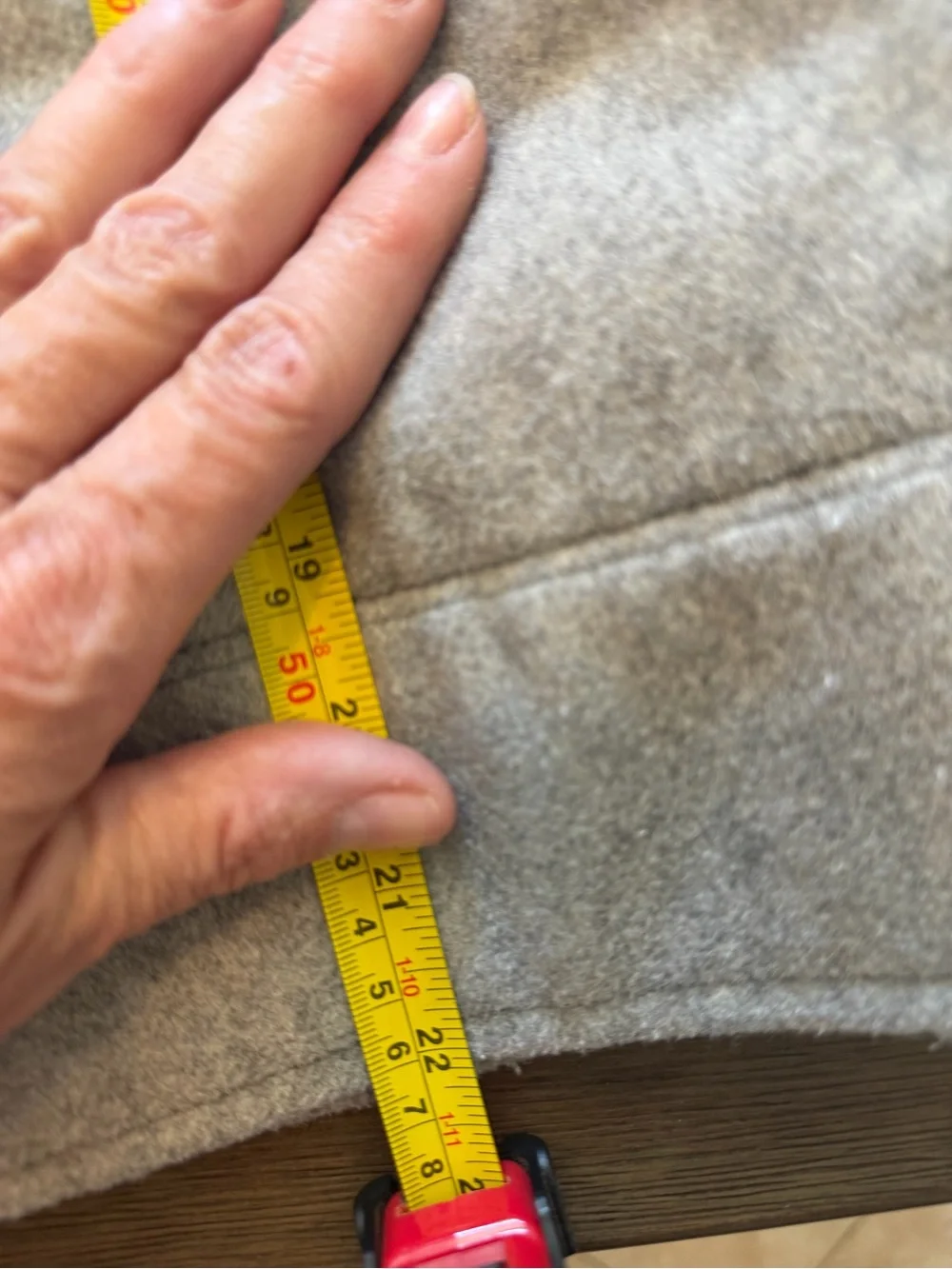 Free People Grey Cropped Peacoat fuzzies inside & small stain